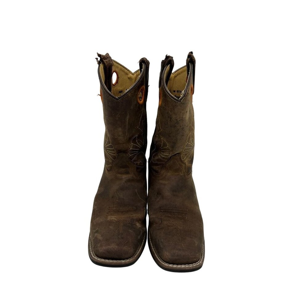 Masterson Boot Womens Cowboy Boots Size 6.5M Brown Leather Square Toe Western